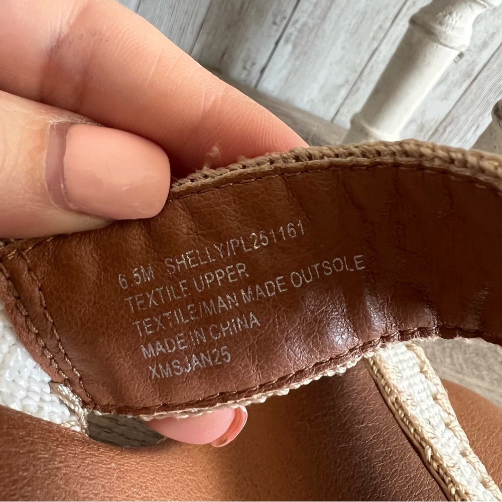 Tommy Bahama Cream Tan Woven Espadrille Wedge Sandals Beachy Resort Size 6.5 - Picture 4 of 8